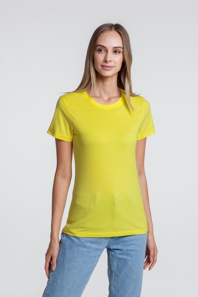 Желтая женская футболка