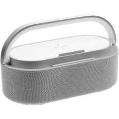 Veske — это Bluetooth-колонка с электронными часами, площадкой для беспроводной зарядки смартфона и подсветкой.  Два динамика мощностью 5 Вт позволяют...