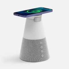 Cone Sonance — это элегантная Bluetooth-колонка с подсветкой и площадками для беспроводной зарядки смартфона и часов Apple Watch. Два динамика...