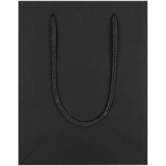 Пакет из бумаги Deep Black плотностью 150 г/м⊃2;. Выдерживает вес до 2 кг.
