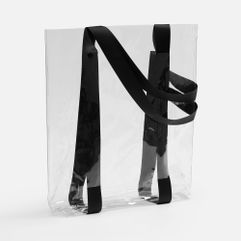 Прозрачные сумки никогда не выйдут из моды. А цветные ручки легко впишутся в брендбук и точно передадут настроение, которое хотелось бы транслировать....