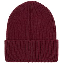 Шапка-бини из полушерстяной пряжи актуальных приглушенных оттенков. Трендовый фасон с удлиненным верхом — для расслабленного повседневного образа....