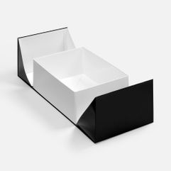 Коробка из переплетного картона 2 мм с оригинальной конструкцией: две симметричные створки открываются, создавая эффектную презентацию содержимого....