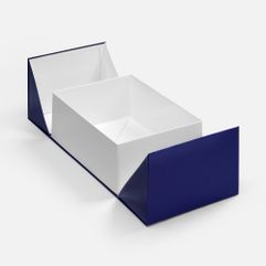 Коробка из переплетного картона 2 мм с оригинальной конструкцией: две симметричные створки открываются, создавая эффектную презентацию содержимого....