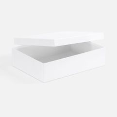 Коробка из переплетного картона, кашированная дизайнерской бумагой с тонкой текстурой Fabric Embosing Linen.