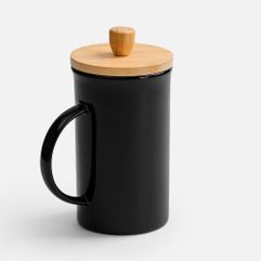 Элегантный керамический френч-пресс Mezzo в глянцевом черном исполнении — украшение для любого уголка, от уютной домашней кухни до стильного...