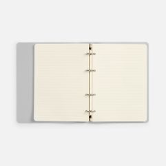 Ежедневник со съемным блоком на кольцах. Блок недатированный, без календарной сетки:  Кол-во страниц — 192; Бумага — тонированная, плотность 80...