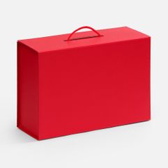 Складная коробка выполнена из переплетного картона, кашированного дизайнерской бумагой Malmero, с крышкой на магните.  Выдерживает вес до 2,5 кг....