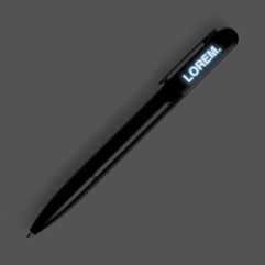 Шариковая ручка Lucenti с подсветкой логотипа — яркий и запоминающийся промо-инструмент! Логотип наносится в верхней части корпуса методом гравировки...