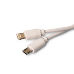 Кабель 2-в-1 с разъемами Micro USB и Lightning.   