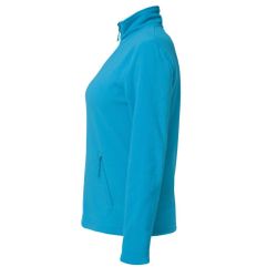 Приталенная куртка из микрофлиса. Молния в тон ткани, воротник-стойка, два кармана на молнии. 