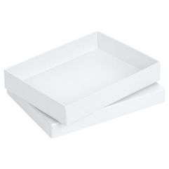 Коробка сделана из переплетного картона, кашированного гладкой дизайнерской бумагой Efalin.
