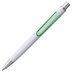 Механизм ручки: нажимной. Корпус ручки разбирается, стержень легко заменить. Стержень с синими чернилами.