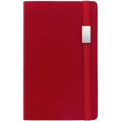 Ежедневник с гибкой обложкой, выполнен из материала Nebraska, красный РР, дополнен резинкой и ляссе в цвет обложки. <br/>Блок 955:Кол-во страниц —...