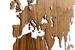 Изучить страны, континенты и материки не только глазами, но и руками — легко с World Map Wall Decoration Exclusive из натурального шпона американского...