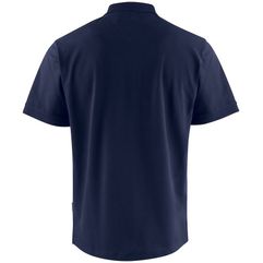 Классическая рубашка поло с разрезами по бокам. Застегивается на 3 пуговицы белого цвета. 
