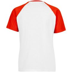 Футболка мужская T-bolka Bicolor, белая с красным