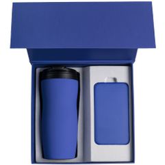 В набор входят:   термостакан Forma, синий; внешний аккумулятор Uniscend Half Day Compact 5000 мAч, синий.      Набор упакован в коробку с...