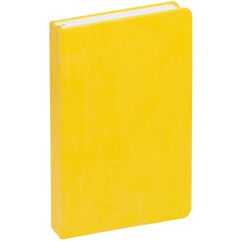 Блокнот с твердой обложкой, выполнен из материала Latte, желтого цвета КК, дополнен ляссе в цвет обложки. <br/>Блок 276 в линейку: Кол-во страниц —...