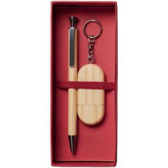 В набор входят:  ручка Attribute Wooden; флешка Bamboo, 8 Гб.  Набор упакован в подарочную коробку.    