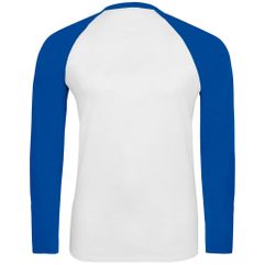 Футболка с длинным рукавом «Дно дна», белая с ярко-синим