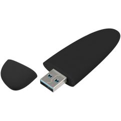 Флешка Pebble, черная, USB 3.0, 16 Гб