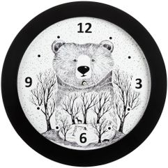 Часы настенные Bear, черные