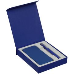В набор входят:  внешний аккумулятор Uniscend All Day Compact 10000 мАч, синий; ручка Pin Soft Touch, синяя.  Набор упакован в подарочную коробку с...