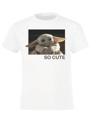 Футболка детская Baby Yoda, белая