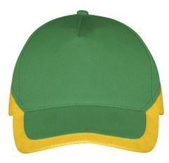 Бейсболка BOOSTER, ярко-зеленая с желтым