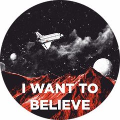 Свитшот «I want to believe» , красный