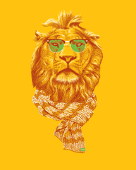 Толстовка «Лев», желтая