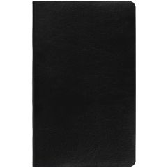 Блокнот с гибкой обложкой, выполнен из материала Nebraska, черный АА. Блок без печати:  Кол-во страниц — 144; Бумага — белая, плотность 70 г/м⊃2;.