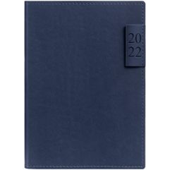 Ежедневник датированный на 2022 год. Ежедневник с гибкой обложкой, выполнен из сдвоенного материала Brand, синий НН, дополнен ляссе и капталом в цвет...