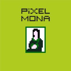 Футболка PiXEL ART «Pixel Mona», зеленая