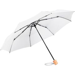 Складной компактный зонт OkoBrella с ручкой из натурального дерева. Купол зонта произведен из сертифицированного OEKO-TEX полиэфирного эпонжа из...