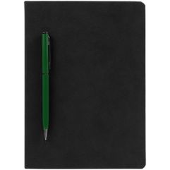Ежедневник в твердой обложке выполненной из материала Nubuck, черный, дополнен цветным ляссе и магнитом удерживающим ручку. Блок 986:  Кол-во страниц...