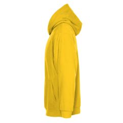 Толстовка унисекс из флиса с капюшоном и карманом-кенгуру. Манжеты и низ изделия выполнены из основного материала.