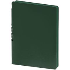 Гибкая обложка выполнена из материала Soft Touch Ultra, зеленый FF. Внутри корешка — специальное место для крепления ручки размером до 15х0,9 см....