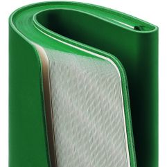 Ежедневник с гибкой обложкой, выполнен из материалов Soft Touch Ultra, зеленый FF, и Latte, зеленй (внутренняя часть обложки), дополнен ляссе в цвет...