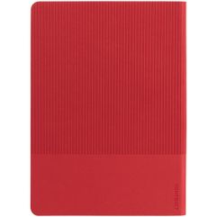 Ежедневник с гибкая обложкой выполнен из материала Soft Touch Ultra, красный РР и Latte, красный (внутренний материал); дополнен ляссе красного цвета...