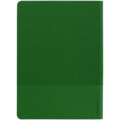 Ежедневник с гибкая обложкой выполнен из материала Soft Touch Ultra, зеленый FF и Latte, зеленый (внутренний материал); дополнен ляссе зеленого цвета...