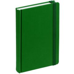 Ежедневник с твердой обложкой без поролона, выполнен из материала Soft Touch Ultra, зеленый FF, дополнен резинкой шириной 1 см, петлей-резинкой для...