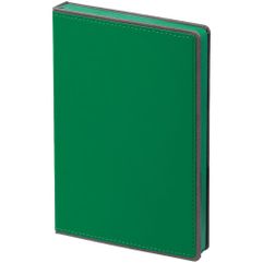 Ежедневник с твердой обложкой, выполнен из материалов Soft Touch Ultra, зеленый FF и La Fite, серый СС. Ляссе тёмно-серого цвета.<br/>Блок 985:Кол-во...