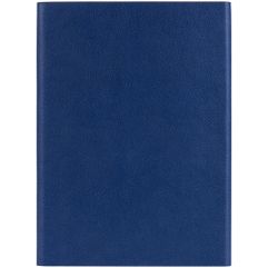 Ежедневник с гибкой обложкой, клапаном на магните и металлической отделкой клапана. Выполнен из материала Petrus, синий НН, дополнен серым ляссе.Блок...