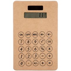 Компактный калькулятор из крафтового картона с крупными клавишами. Устройство работает от солнечной батареи и не требует элементов питания....