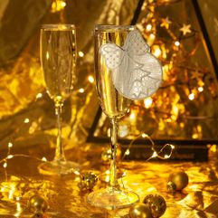 Довольно традиционный новогодний сет Sparkle из двух бокалов для шампанского скрывает в себе не один приятный сюрприз! С гибкой светодиодной гирляндой...