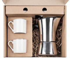 Подарочный набор Coffee First для тех, кто не представляет утро без чашки крепкого свежесваренного кофе.В наборе 2 чайных пары, кофеварка. Емкость...