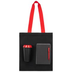 Вместительная сумка, удобный стакан с крышкой и блокнот с ручкой — самое необходимое для участника конференции или форума в стильном и запоминающемся...