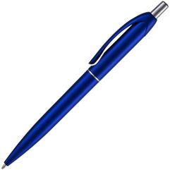 Шариковая пластиковая ручка в корпусе с эффектом «металлик» и серебристыми деталями. Приятная округлая форма клипа добавляет ручке плавности и объема....
